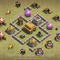 Base plan (layout), Town Hall Level 3 for clan wars (#9)