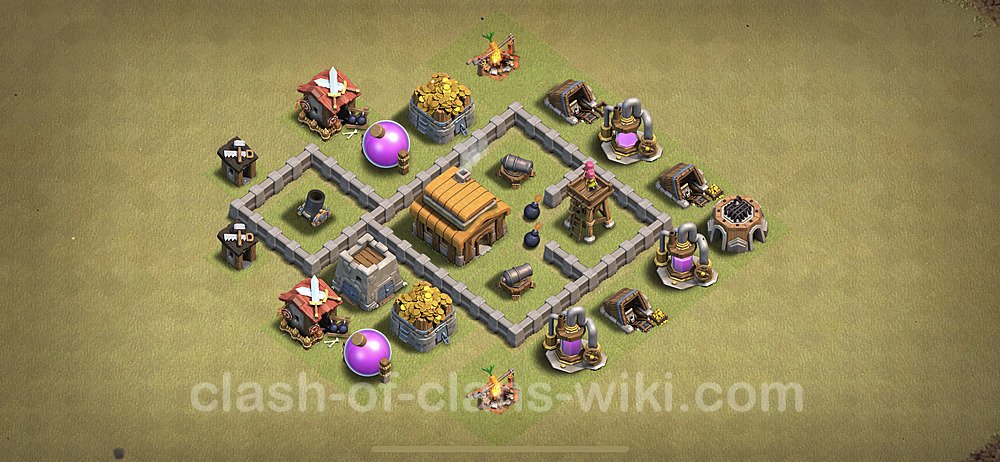 Die Clan War Base RH3, Anti Alles - COC Rathaus Level 3 Kriegsbase (CK / CW), #6