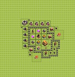 Расстановка базы Ратуша уровень 4 для набора кубков (#20)