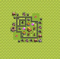 Base plan (layout), Town Hall Level 4 for trophies (defense) (#27)