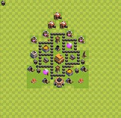Base plan (layout), Town Hall Level 4 for trophies (defense) (#29)