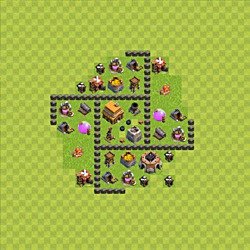 Base plan (layout), Town Hall Level 4 for trophies (defense) (#42)