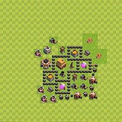 Base plan (layout), Town Hall Level 4 for trophies (defense) (#47)