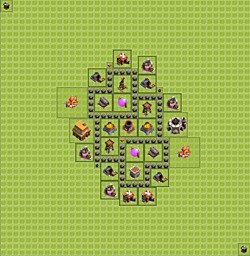 Base plan (layout), Town Hall Level 4 for farming (#10)
