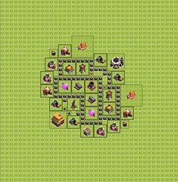 Base plan (layout), Town Hall Level 4 for farming (#11)