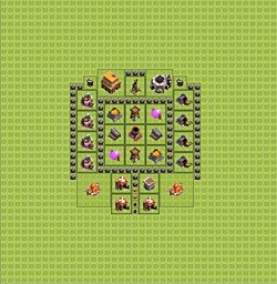 Base plan (layout), Town Hall Level 4 for farming (#13)