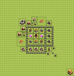 Base plan (layout), Town Hall Level 4 for farming (#15)