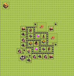 Base plan (layout), Town Hall Level 4 for farming (#17)