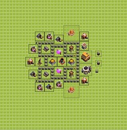 Base plan (layout), Town Hall Level 4 for farming (#20)