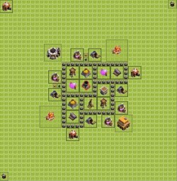 Base plan (layout), Town Hall Level 4 for farming (#21)