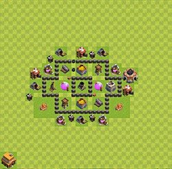 Base plan (layout), Town Hall Level 4 for farming (#31)