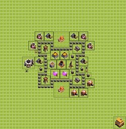 Base plan (layout), Town Hall Level 4 for farming (#4)