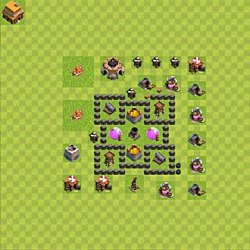 Base plan (layout), Town Hall Level 4 for farming (#42)