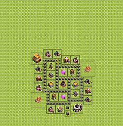 Base plan (layout), Town Hall Level 4 for farming (#5)