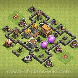 Base plan (layout), Town Hall Level 4 for farming (#50)