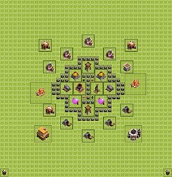 Base plan (layout), Town Hall Level 4 for farming (#7)