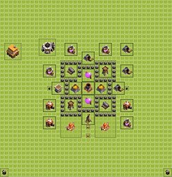 Base plan (layout), Town Hall Level 4 for farming (#8)