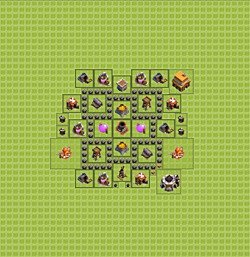 Base plan (layout), Town Hall Level 4 for farming (#9)