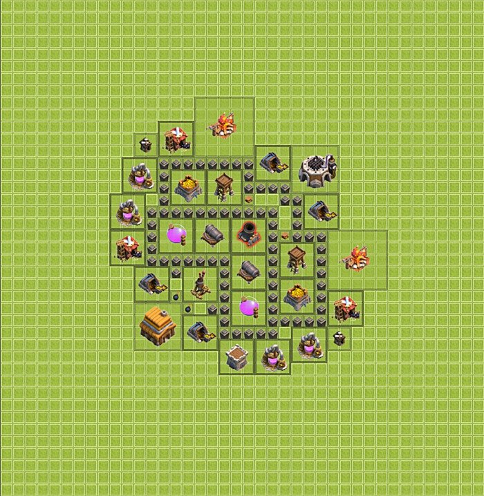 Base plan TH4 (design / layout) for Farming, #11