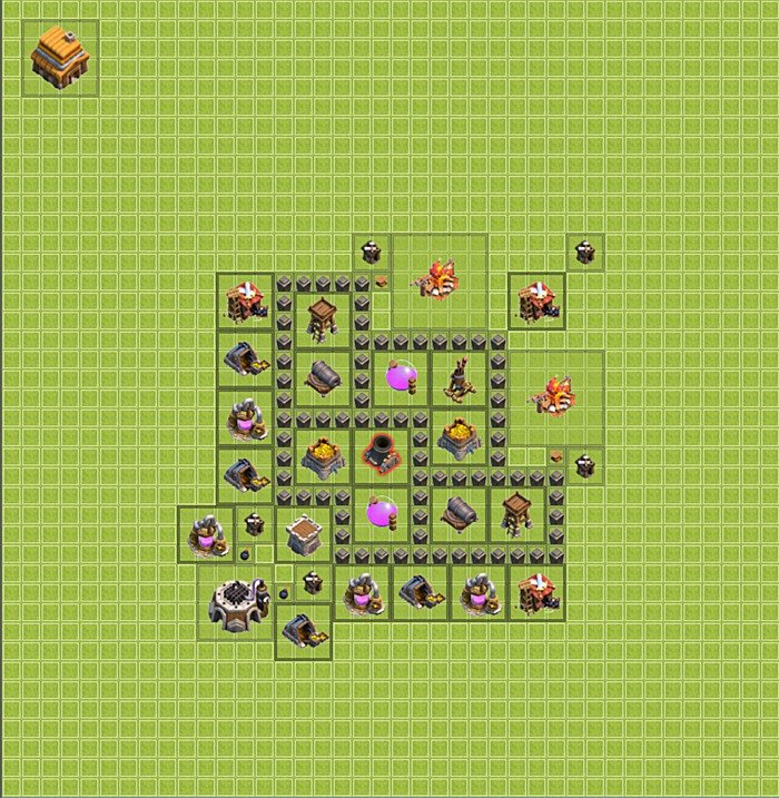 Base plan TH4 (design / layout) for Farming, #17