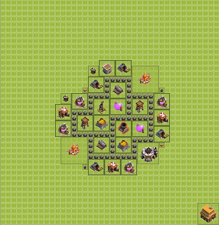 Base plan TH4 (design / layout) for Farming, #18