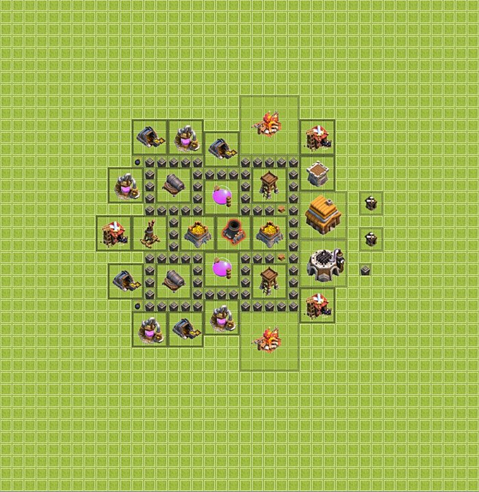 Base plan TH4 (design / layout) for Farming, #20