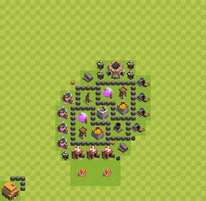 Base plan TH4 (design / layout) for Farming, #29
