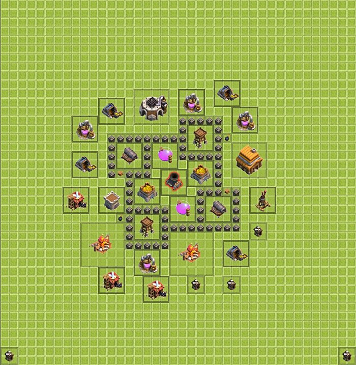Base plan TH4 (design / layout) for Farming, #3
