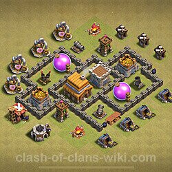 Base plan (layout), Town Hall Level 4 for clan wars (#1654)