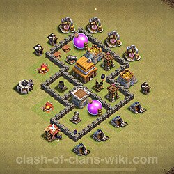 Base plan (layout), Town Hall Level 4 for clan wars (#1655)