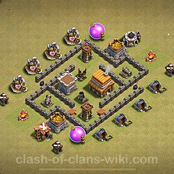 Base plan (layout), Town Hall Level 4 for clan wars (#1656)