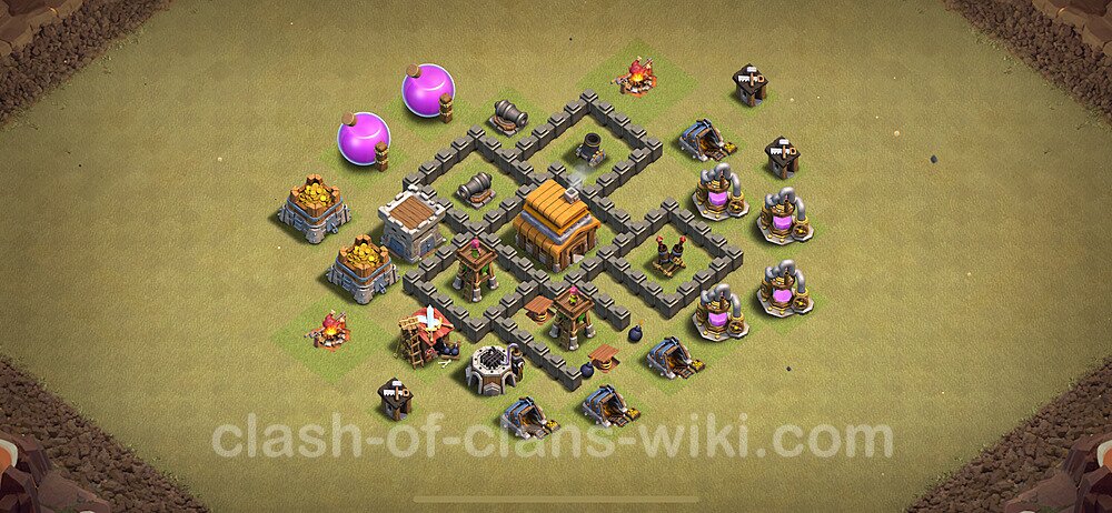 Die Clan War Base RH4 + Link, Anti Alles 2024 - COC Rathaus Level 4 Kriegsbase (CK / CW), #34