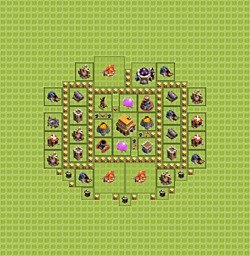 Base plan (layout), Town Hall Level 5 for trophies (defense) (#12)