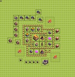 Base plan (layout), Town Hall Level 5 for trophies (defense) (#15)