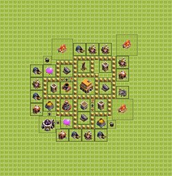 Base plan (layout), Town Hall Level 5 for trophies (defense) (#16)