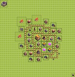 Base plan (layout), Town Hall Level 5 for trophies (defense) (#17)