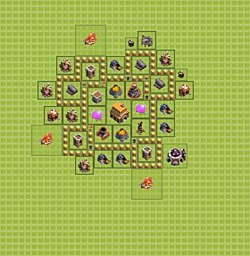 Расстановка базы Ратуша уровень 5 для набора кубков (#20)