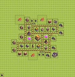 Base plan (layout), Town Hall Level 5 for trophies (defense) (#21)