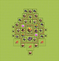 Расстановка базы Ратуша уровень 5 для набора кубков (#22)