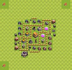Base plan (layout), Town Hall Level 5 for trophies (defense) (#23)