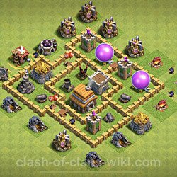 Base plan (layout), Town Hall Level 5 for trophies (defense) (#267)