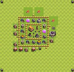 Base plan (layout), Town Hall Level 5 for trophies (defense) (#47)