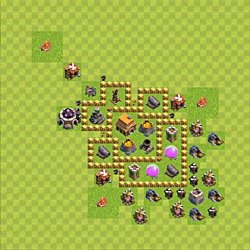 Base plan (layout), Town Hall Level 5 for trophies (defense) (#49)