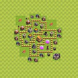 Base plan (layout), Town Hall Level 5 for trophies (defense) (#50)