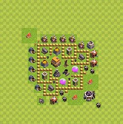 Base plan (layout), Town Hall Level 5 for trophies (defense) (#51)