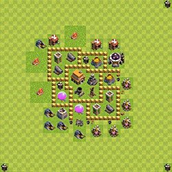 Base plan (layout), Town Hall Level 5 for trophies (defense) (#52)