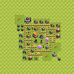 Base plan (layout), Town Hall Level 5 for trophies (defense) (#55)