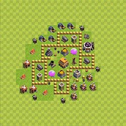 Base plan (layout), Town Hall Level 5 for trophies (defense) (#56)