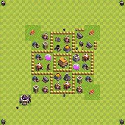 Base plan (layout), Town Hall Level 5 for trophies (defense) (#57)