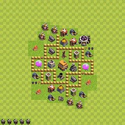 Base plan (layout), Town Hall Level 5 for trophies (defense) (#60)